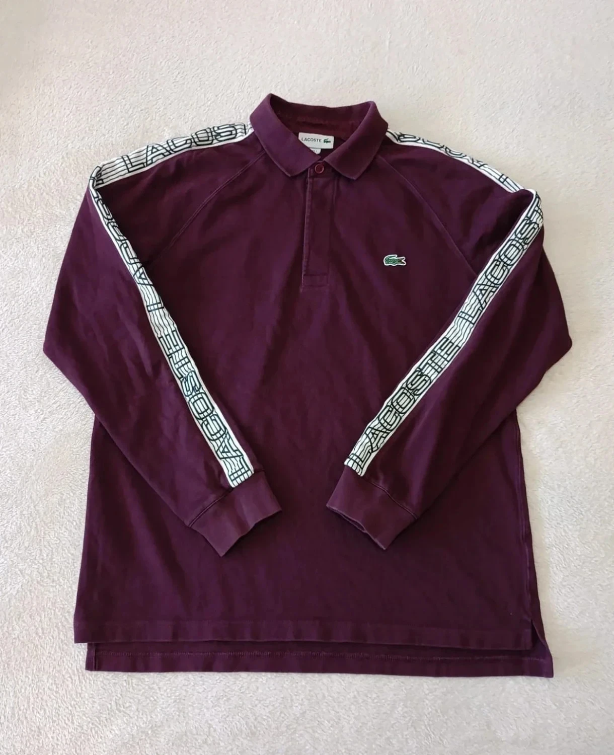 Polo Lacoste mangas largas burdeos Talla 4 – photo 2